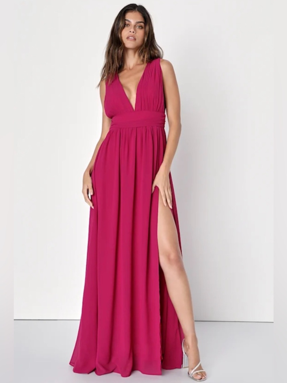 Lulus Heavenly Hues Magenta Maxi Dress M NWT